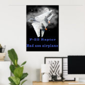 F-22 het design van de roofvogel poster (Thuiskantoor)