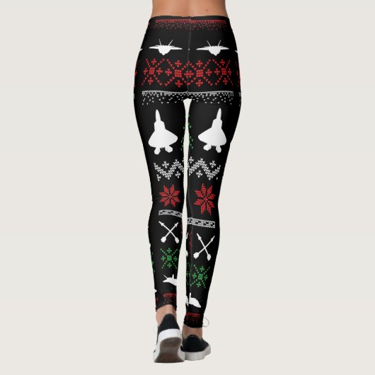 F-22 Kerstmis-Leggings Leggings (Achterkant)