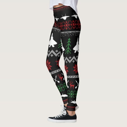 F-22 Kerstmis-Leggings Leggings (Links)