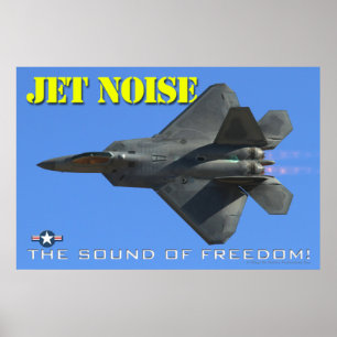 F-22 Poster met geluidsemissie
