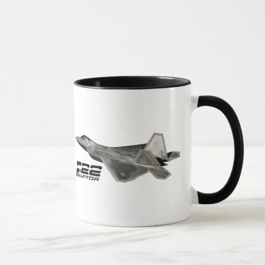 F-22 RAPTOR 11 oz Ringer Mok (Rechts)