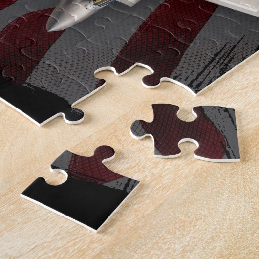 F-22 Raptor-Amerikaanse vlag Legpuzzel (Zijkant)