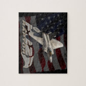 F-22 Raptor-Amerikaanse vlag Legpuzzel (Verticaal)