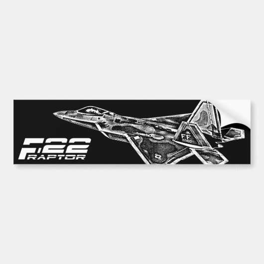 F-22 RAPTOR-Bumpersticker Bumpersticker (Voorkant)