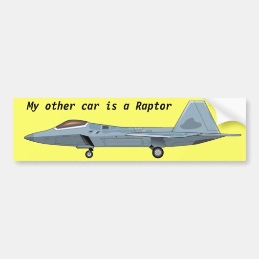 F-22 Raptor-Bumpersticker Bumpersticker (Voorkant)