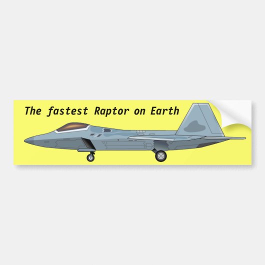 F-22 Raptor-Bumpersticker Bumpersticker (Voorkant)