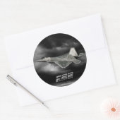 F-22 RAPTOR Classic Round Sticker (Envelop)