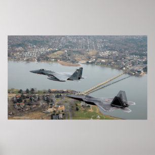 F-22 Raptor en F-15 Eagle Poster