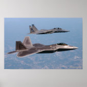 F-22 Raptor en F-15 Eagle Poster (Voorkant)