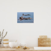 F-22 Raptor en F-15 Eagle Poster (Keuken)