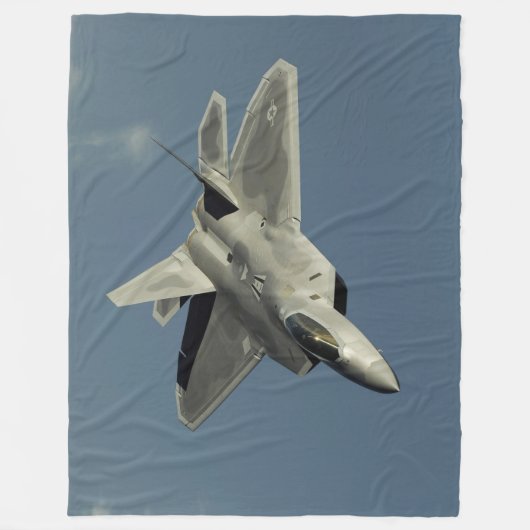 F-22 Raptor Fighter Jet Fleece Deken (Voorkant)