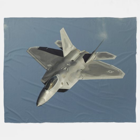 F-22 Raptor Fighter Jet Fleece Deken (Voorkant (Horizontaal))