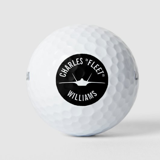 F-22 Raptor Fighter Jet Golf Ball met aangepaste n Golfballen (Voorkant)