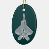 F-22 Raptor Fighter Jet Keramisch Ornament (Links)