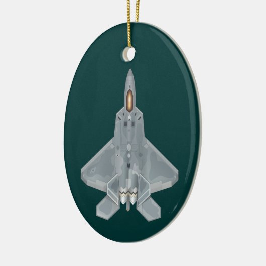 F-22 Raptor Fighter Jet Keramisch Ornament (Links)