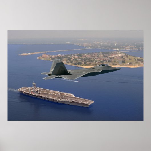 F-22 Raptor Fly-By Poster (Voorkant)