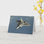 F-22 Raptor gevechtsvliegtuig Kaart (Gele Bloem)