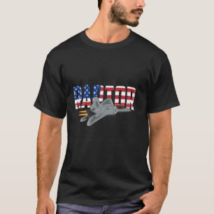 F-22 Raptor Gevechtsvliegtuig Patriottische Amerik T-shirt