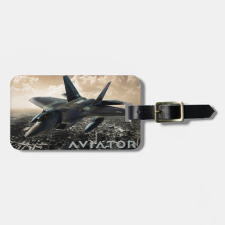 F-22 Raptor Jet Fighter Bagagelabel