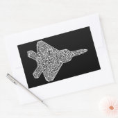 F-22 Raptor Jet Plane - Patriottische Stickers (Envelop)