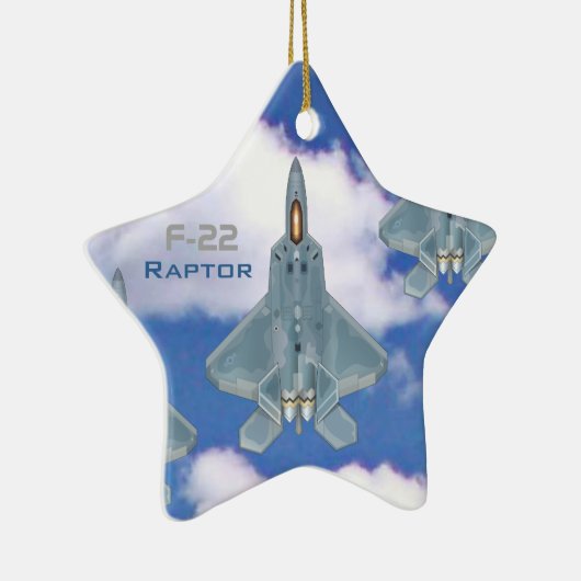 F-22 Raptor Keramisch Ornament (Rechts)