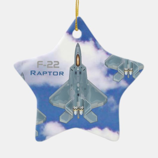 F-22 Raptor Keramisch Ornament (Voorkant)