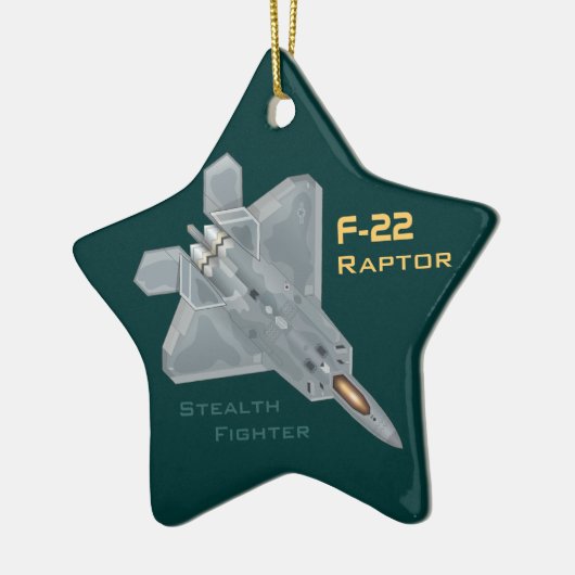 F-22 Raptor Keramisch Ornament (Links)