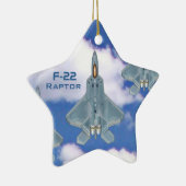 F-22 Raptor Keramisch Ornament (Rechts)