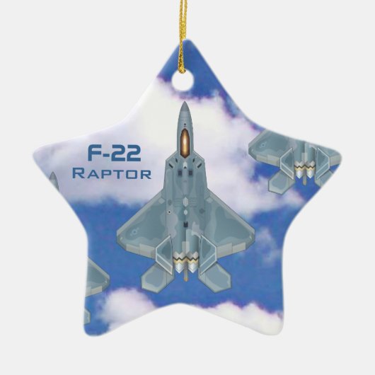 F-22 Raptor Keramisch Ornament (Voorkant)