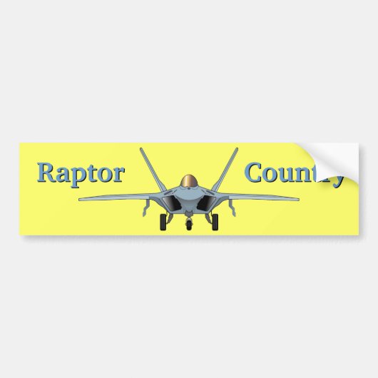F-22 Raptor Land Bumpersticker (Voorkant)