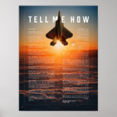 F-22 Raptor met Vertel me hoe te vliegen Poster (Voorkant)