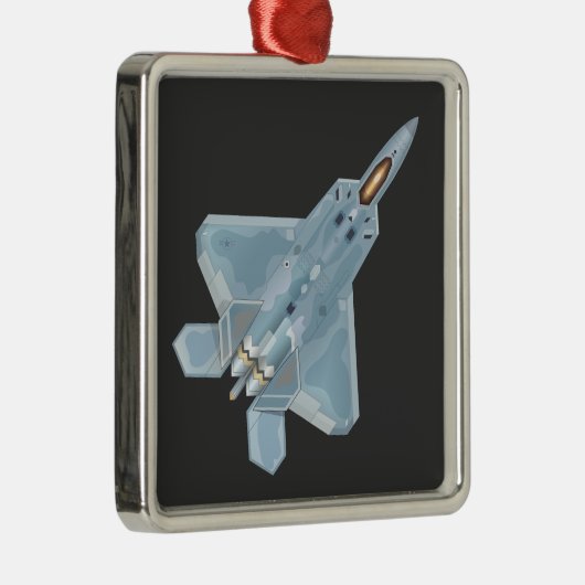 F-22 Raptor Metalen Ornament (Rechts)