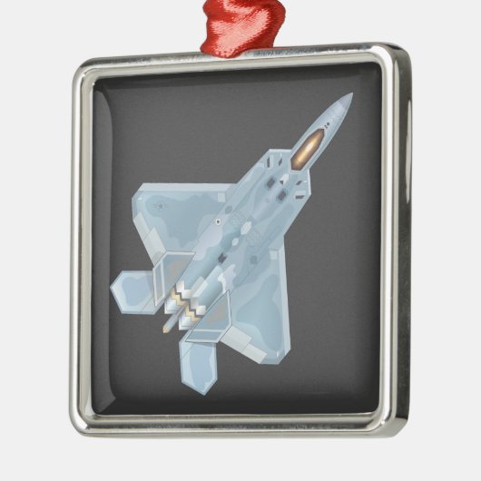 F-22 Raptor Metalen Ornament (Links)