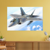 F-22 Raptor Militaire Jet Canvas Afdruk (Insitu (Woonkamer))
