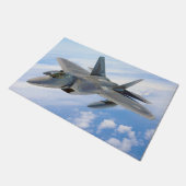 F-22 Raptor Militaire Jet Deurmat (Schuin)