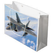F-22 Raptor Militaire Jet Groot Cadeauzakje (Voorkant Gekanteld)