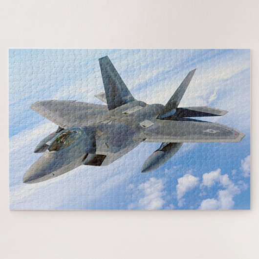 F-22 Raptor Militaire Jet Legpuzzel (Horizontaal)