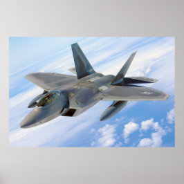 F-22 Raptor Militaire Jet Poster