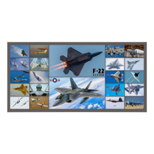 F-22 RAPTOR "MONTAGE" PERFECT POSTER