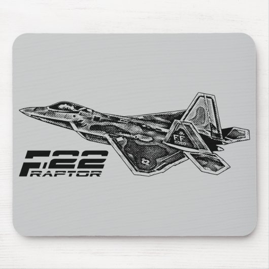 F-22 RAPTOR Mousepad Muismat (Voorkant)