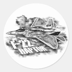 F-22 RAPTOR NULL RONDE STICKER