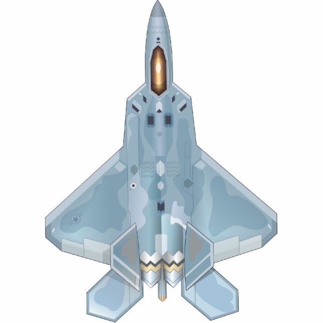 F-22 RAPTOR-ORNAMENT FOTOBEELDJE ORNAMENT (Voorkant)