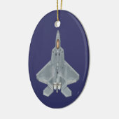 F-22 Raptor Over and Under Keramisch Ornament (Links)