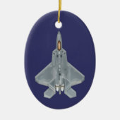 F-22 Raptor Over and Under Keramisch Ornament (Voorkant)