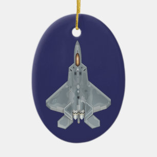 F-22 Raptor Over and Under Keramisch Ornament