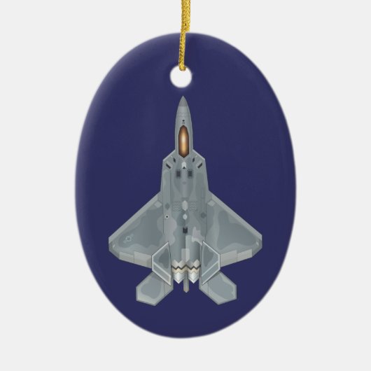 F-22 Raptor Over and Under Keramisch Ornament (Voorkant)