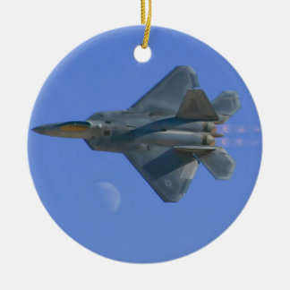 F-22 Raptor over maan versiering Keramisch Ornament