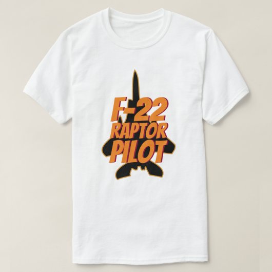 F-22 Raptor Pilot Militaire Strijdvechter T-shirt (Design voorkant)