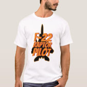 F-22 Raptor Pilot Militaire Strijdvechter T-shirt (Voorkant)