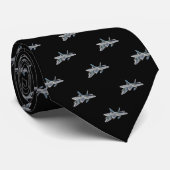 f-22 Raptor Polka Dot Patroon Stropdas (Opgerold)
